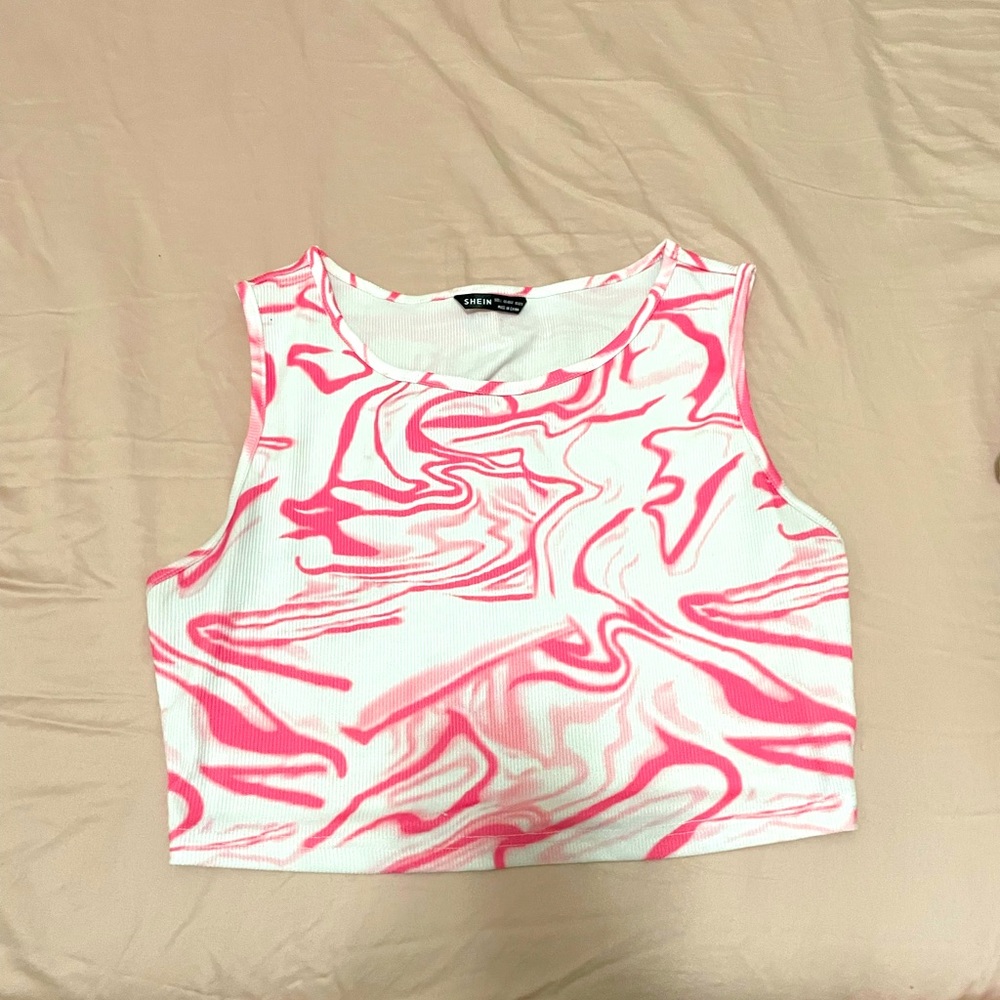 marble pink top
